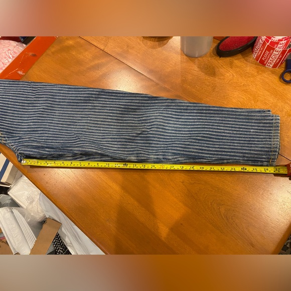 RARE 1980’s Gasoline Jeans | Paris, France Striped Denim | High Waist Sz. 11 Jrs - Picture 11 of 12